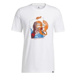 Adidas Basketball Posterize t-shirt in white Mens Size L